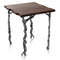 Tables Wooden Side Table - 20" x 19" x 24" Brown & Silver, Vine - Side Table HomeRoots