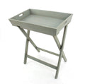 Tables Wooden Table - 15.5" x 26" x 30" Gray/Light Blue, Wooden - Serving Table HomeRoots