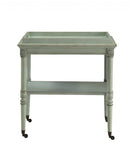 Tables Wooden Table - 30" X 18" X 32" Antique Green Mdf Tray Table HomeRoots