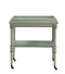 Tables Wooden Table - 30" X 18" X 32" Antique Green Mdf Tray Table HomeRoots