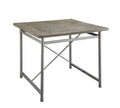 Tables Wooden Table - 42" X 42" X 36" Gray Oak And Sandy Gray Counter Height Table HomeRoots