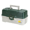 Tackle Storage Plano 3-Tray Tackle Box w/Duel Top Access - Dark Green Metallic/Off White [620306] Plano