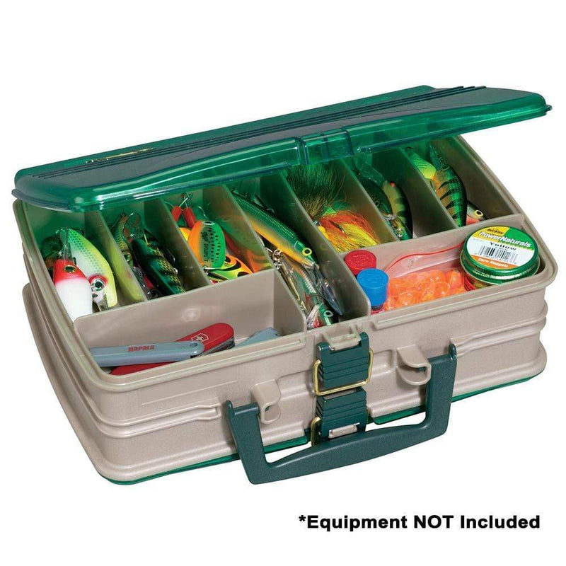 Tackle Storage Plano Double-Sided 20-Compartment Satchel - Sandstone/Green [112000] Plano