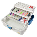Tackle Storage Plano Ready Set Fish Three-Tray Tackle Box - Aqua Blue/Tan [620310] Plano