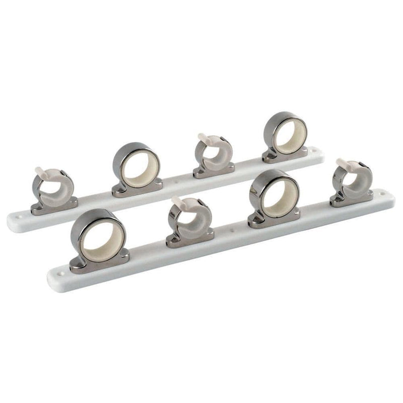 TACO 4-Rod Hanger w-Poly Rack - Polished Stainless Steel [F16-2752-1]-Rod & Reel Storage-JadeMoghul Inc.