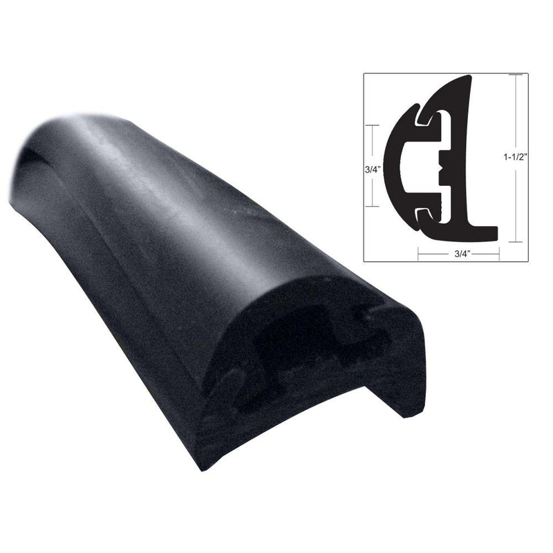 TACO Semi-Rigid Rub Rail Kit - Black w-Black Insert - 50' [V11-9795BBK50D-2]-Rub Rail-JadeMoghul Inc.