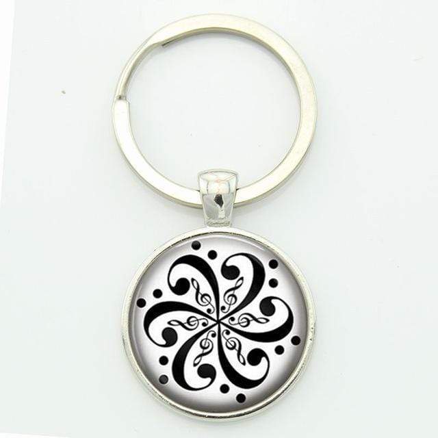 TAFREE Key chain Mandala Art Picture Glass Cabochon pendant Keychains Sacred Geometry Yoga Om Fashion Jewelry Key ring M01-17