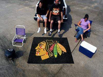 Tailgater Mat Grill Mat NHL Chicago Blackhawks Tailgater Rug 5'x6' FANMATS