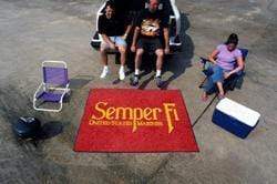 BBQ Mat U.S. Armed Forces Sports  Marines Tailgater Rug 5'x6'
