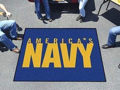 Grill Mat U.S. Armed Forces Sports  Navy Tailgater Rug 5'x6'