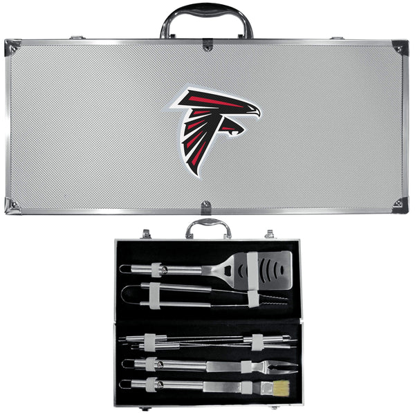 Tailgating & BBQ Accessories NFL - Atlanta Falcons 8 pc Stainless Steel BBQ Set w/Metal Case JM Sports-16