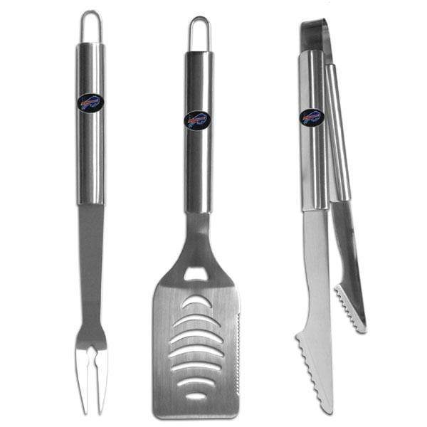 Tailgating & BBQ Accessories NFL - Buffalo Bills 3 pc Stainless Steel BBQ Set JM Sports-16