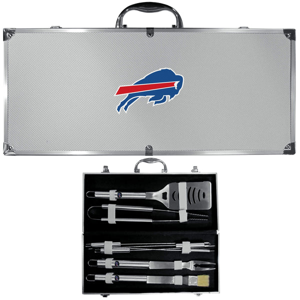 Tailgating & BBQ Accessories NFL - Buffalo Bills 8 pc Stainless Steel BBQ Set w/Metal Case JM Sports-16