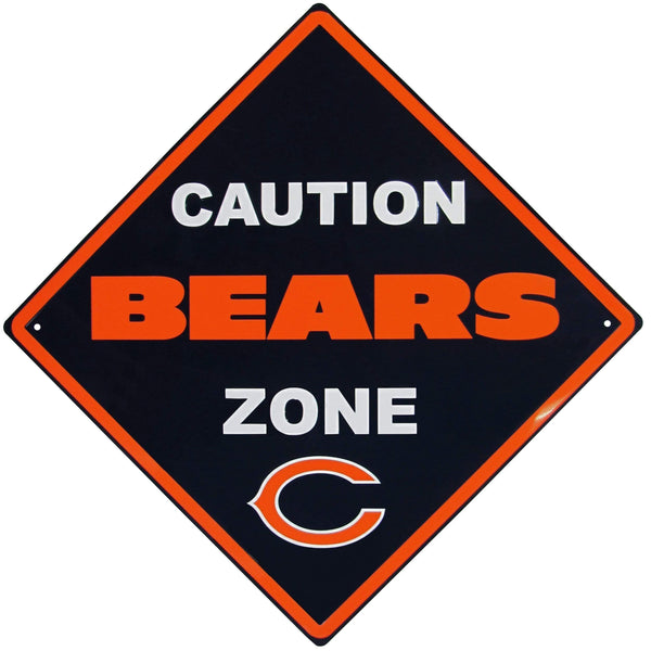 Tailgating & BBQ Accessories NFL - Chicago Bears Caution Wall Sign Plaque JM Sports-11