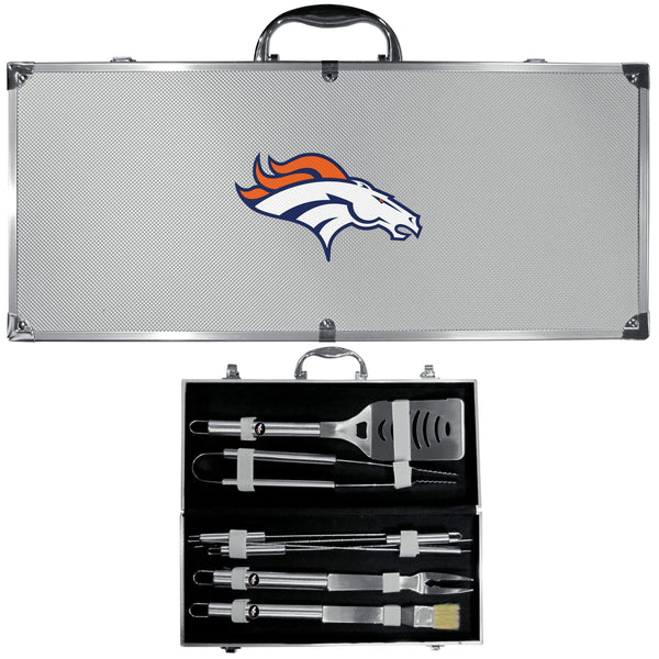 Tailgating & BBQ Accessories NFL - Denver Broncos 8 pc Stainless Steel BBQ Set w/Metal Case JM Sports-16