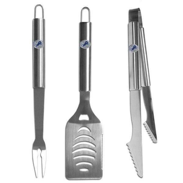 Tailgating & BBQ Accessories NFL - Detroit Lions 3 pc Stainless Steel BBQ Set JM Sports-16