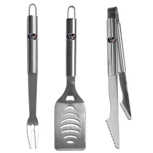 Tailgating & BBQ Accessories NFL - Houston Texans 3 pc Stainless Steel BBQ Set JM Sports-16