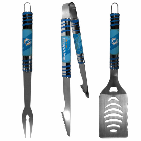 Tailgating & BBQ Accessories NFL - Miami Dolphins 3 pc Tailgater BBQ Set JM Sports-16