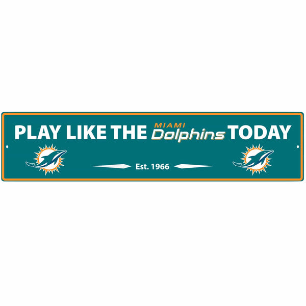 Tailgating & BBQ Accessories NFL - Miami Dolphins Street Sign Wall Plaque JM Sports-7