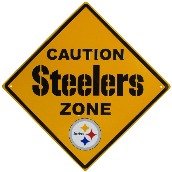 Tailgating & BBQ Accessories NFL - Pittsburgh Steelers Caution Wall Sign Plaque JM Sports-11