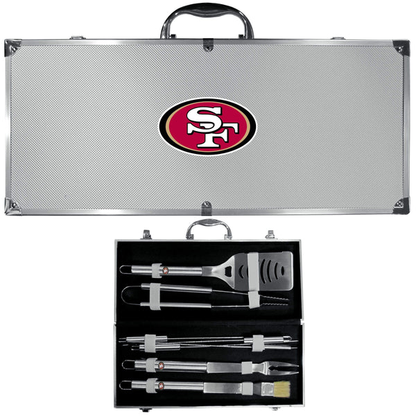 Tailgating & BBQ Accessories NFL - San Francisco 49ers 8 pc Stainless Steel BBQ Set w/Metal Case JM Sports-16