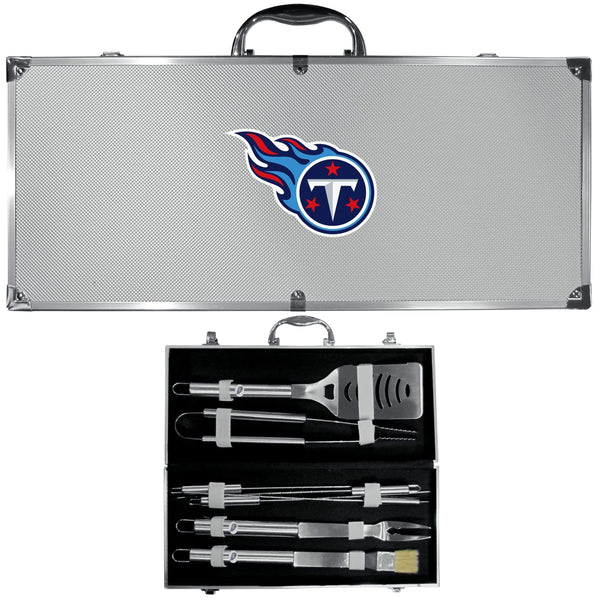 Tailgating & BBQ Accessories NFL - Tennessee Titans 8 pc Stainless Steel BBQ Set w/Metal Case JM Sports-16