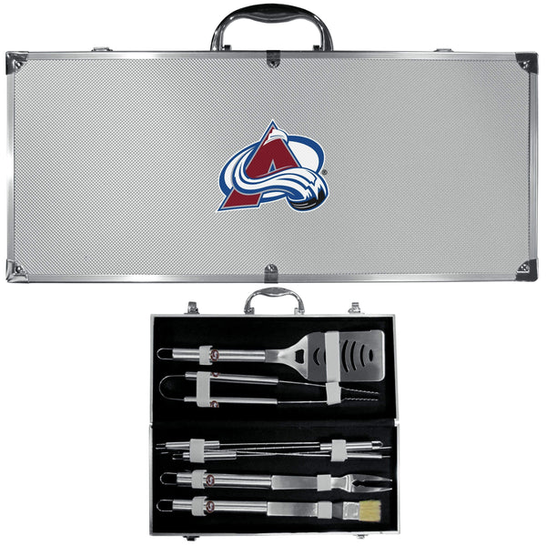 Tailgating & BBQ Accessories NHL - Colorado Avalanche 8 pc Stainless Steel BBQ Set w/Metal Case JM Sports-16
