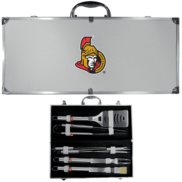 Tailgating & BBQ Accessories NHL - Ottawa Senators 8 pc Stainless Steel BBQ Set w/Metal Case JM Sports-16
