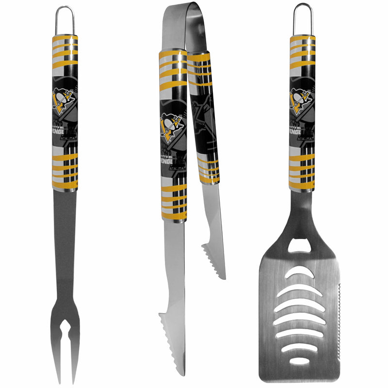 Tailgating & BBQ Accessories NHL - Pittsburgh Penguins 3 pc Tailgater BBQ Set JM Sports-16