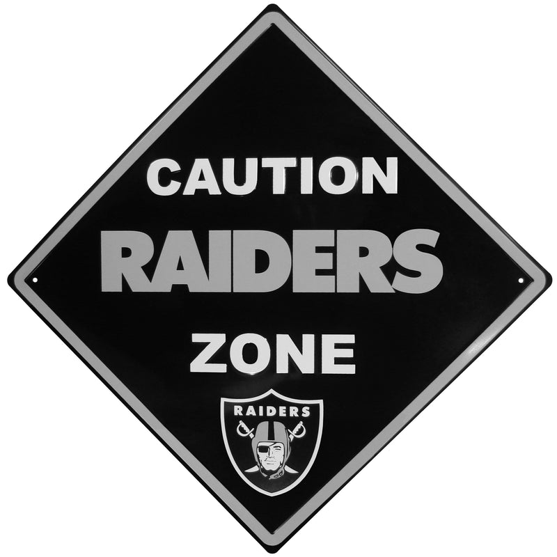 Tailgating & BBQ Accessories Oakland Raiders Caution Wall Sign Plaque SSK-Sports