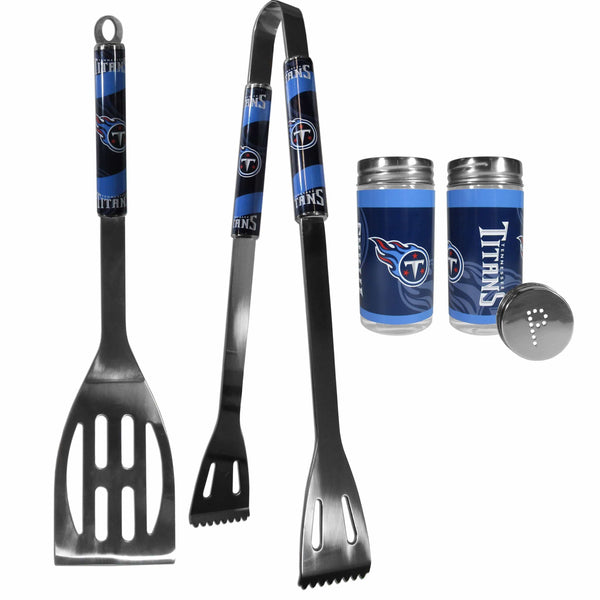 Tennessee Titans 2pc BBQ Set with Tailgate Salt & Pepper Shakers