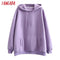 Tangada women fleece hoodie sweatshirts winter japanese fashion 2020 oversize ladies pullovers warm pocket hooded jacket SD60 AExp