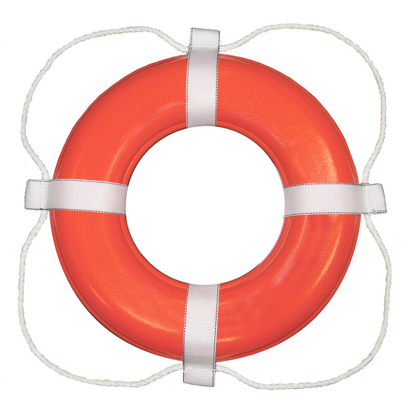 Taylor Made Foam Ring Buoy - 24" - Orange w-White Rope [364]-Personal Flotation Devices-JadeMoghul Inc.