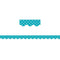 TEAL MINI POLKA DOTS SCALLOPED-Learning Materials-JadeMoghul Inc.