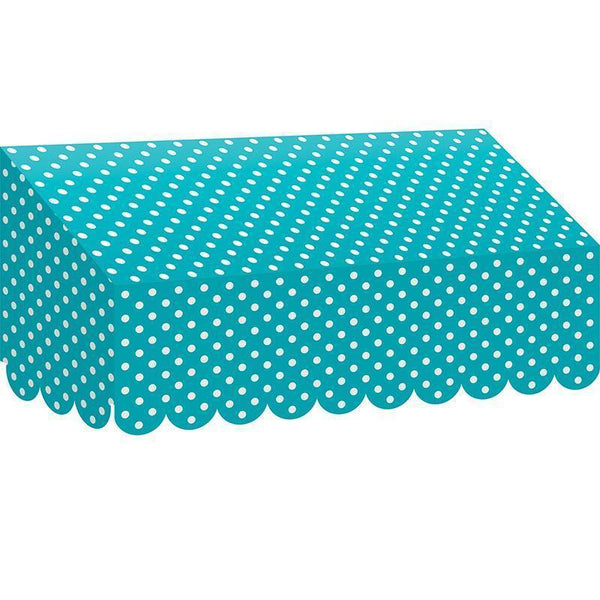 TEAL POLKA DOTS AWNING-Learning Materials-JadeMoghul Inc.