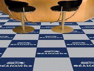 Team Carpet Tiles Carpet Flooring NFL Seattle Seahawks 18"x18" Carpet Tiles FANMATS