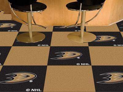 Team Carpet Tiles Carpet Flooring NHL Anaheim Ducks 18"x18" Carpet Tiles FANMATS
