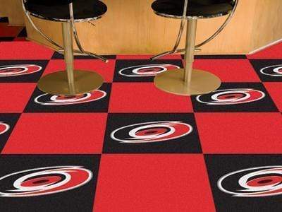 Team Carpet Tiles Carpet Flooring NHL Carolina Hurricanes 18"x18" Carpet Tiles FANMATS