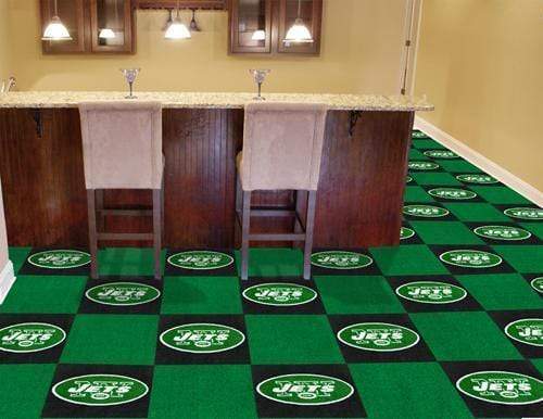 Team Carpet Tiles Carpet Squares NFL New York Jets 18"x18" Carpet Tiles FANMATS