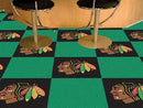 Team Carpet Tiles Carpet Squares NHL Chicago Blackhawks 18"x18" Carpet Tiles FANMATS