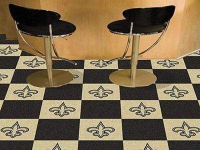 Team Carpet Tiles Cheap Carpet NFL New Orleans Saints 18"x18" Carpet Tiles FANMATS