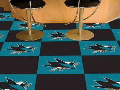 Team Carpet Tiles Cheap Carpet NHL San Jose Sharks 18"x18" Carpet Tiles FANMATS