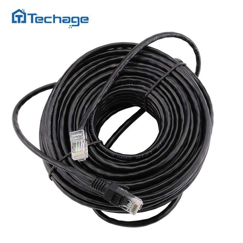 Techage 10M 20M 30M 50M cat5 Ethernet Network Cable RJ45 Patch Outdoor Waterproof LAN Cable Wires For CCTV POE IP Camera System JadeMoghul Inc. 