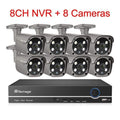 Techage 8CH 5MP HD POE NVR Kit CCTV Security System Two Way Audio AI Face Detect IP Camera Outdoor Video Surveillance Camera Set AExp