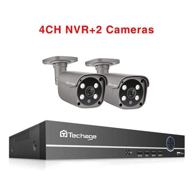 Techage 8CH 5MP HD POE NVR Kit CCTV Security System Two Way Audio AI Face Detect IP Camera Outdoor Video Surveillance Camera Set JadeMoghul Inc. 