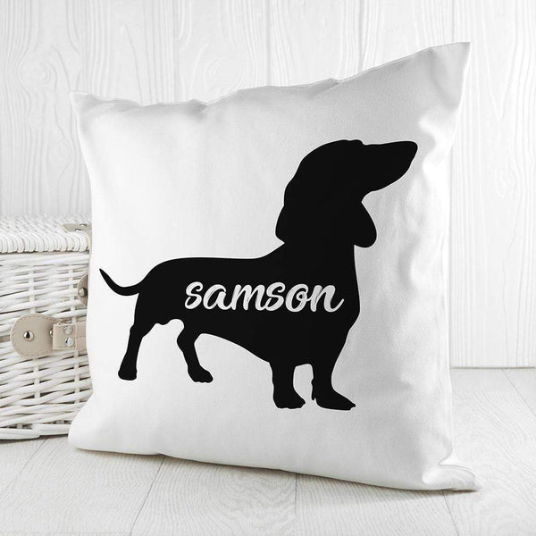 Textile Gifts & Accessories Personalised Pillow Daschund Silhouette Cushion Cover Treat Gifts