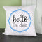 Textile Gifts & Accessories Personalised Pillow Hello Baby In Blue Frame Cushion Cover Treat Gifts