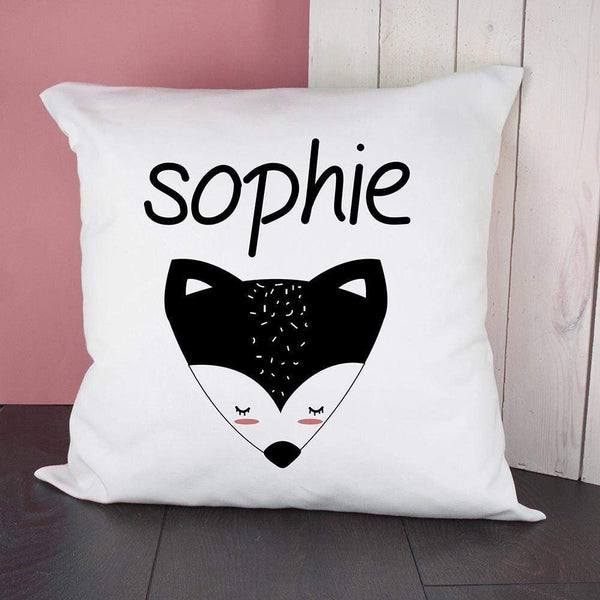 Textile Gifts & Accessories Personalised Pillow Little Fox Face Cushion Cover Treat Gifts