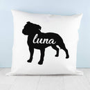 Textile Gifts & Accessories Personalised Pillow Staffordshire Terrier Silhouette Cushion Cover Treat Gifts