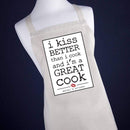 Textile Gifts & Accessories Personalized Aprons Kiss Better Than I Cook Apron Treat Gifts